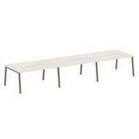 Metal System Style БА.ПРГ-3.4 (Дуб Наварра/мокко) Переговорный стол (3 столешницы) на А-образном м/к