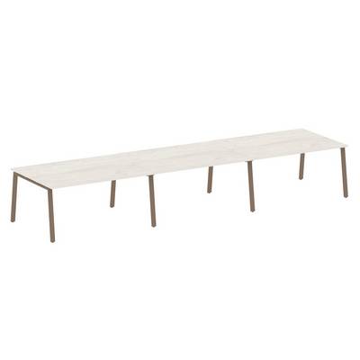 Metal System Style БА.ПРГ-3.4 (Дуб Наварра/мокко) Переговорный стол (3 столешницы) на А-образном м/к