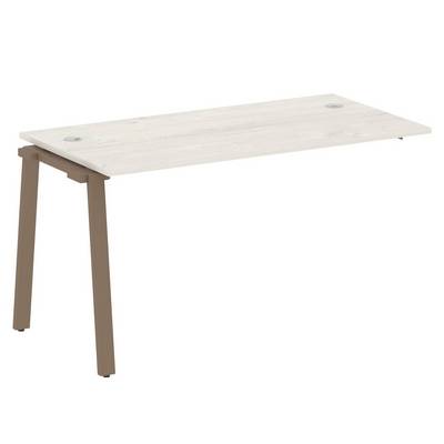 Metal System Style БА.ПРС-СП-1.3 (Дуб Наварра/мокко) Проходной наборный элемент рабочей станции на А-образном м/к (проходная опора Б.ОСП-72, столешница, комплект траверс)