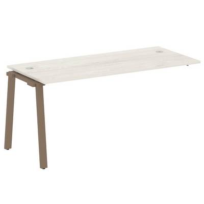 Metal System Style БА.ПРС-СП-1.4 (Дуб Наварра/мокко) Проходной наборный элемент рабочей станции на А-образном м/к (проходная опора Б.ОСП-72, столешница, комплект траверс)