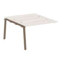 Metal System Style БА.ПРС-СП-2.2 (Дуб Наварра/мокко) Проходной наборный элемент рабочей станции на А-образном м/к (проходная опора Б.ОСП-147, две столешницы, два комплекта траверс)