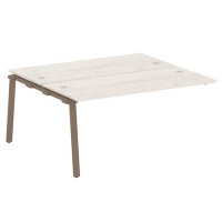 Metal System Style БА.ПРС-СП-2.4 (Дуб Наварра/мокко) Проходной наборный элемент рабочей станции на А-образном м/к (проходная опора Б.ОСП-147, две столешницы, два комплекта траверс)