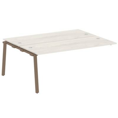 Metal System Style БА.ПРС-СП-2.5 (Дуб Наварра/мокко) Проходной наборный элемент рабочей станции на А-образном м/к (проходная опора Б.ОСП-147, две столешницы, два комплекта траверс)