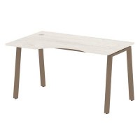 Metal System Style БА.СА-2 Л (Дуб Наварра/мокко) Стол криволинейный левый на А-образном м/к