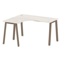 Metal System Style БА.СА-3 Л (Дуб Наварра/мокко) Стол криволинейный левый на А-образном м/к