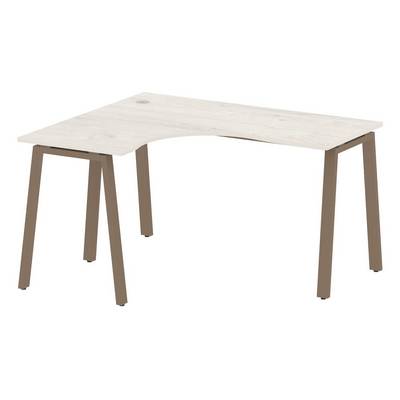 Metal System Style БА.СА-3 Л (Дуб Наварра/мокко) Стол криволинейный левый на А-образном м/к