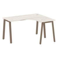 Metal System Style БА.СА-3 Пр (Дуб Наварра/мокко) Стол криволинейный правый на А-образном м/к