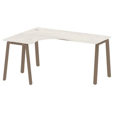 Metal System Style БА.СА-4 Л (Дуб Наварра/мокко) Стол криволинейный левый на А-образном м/к