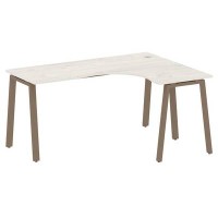 Metal System Style БА.СА-4 Пр (Дуб Наварра/мокко) Стол криволинейный правый на А-образном м/к