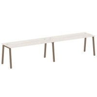 Metal System Style БА.СМ-2.5 (Дуб Наварра/мокко) Рабочая станция на 2 раб.места на А-образном м/к