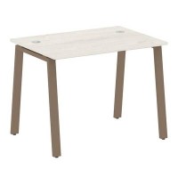 Metal System Style БА.СП-1 (Дуб Наварра/мокко) Стол письменный на А-образном м/к