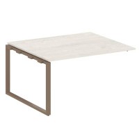 Metal System Style БО.ППРГ-3 (Дуб Наварра/мокко) Проходной наборный элемент переговорного стола на О-образном м/к (проходная опора Б.ОСП-123, столешница, два комплекта траверс)