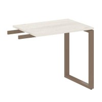 Metal System Style БО.ПР-2 (Дуб Наварра/мокко) Приставной элемент на О-образном м/к (используется в качестве брифинга или боковой приставки)