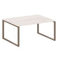 Metal System Style БО.ПРГ-1.4 (Дуб Наварра/мокко) Переговорный стол (1 столешница) на О-образном м/к