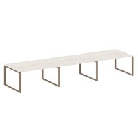 Metal System Style БО.ПРГ-3.4 (Дуб Наварра/мокко) Переговорный стол (3 столешницы) на О-образном м/к