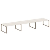 Metal System Style БО.ПРГ-3.5 (Дуб Наварра/мокко) Переговорный стол (3 столешницы) на О-образном м/к