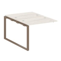 Metal System Style БО.ПРС-СП-2.1 (Дуб Наварра/мокко) Проходной наборный элемент рабочей станции на О-образном м/к (проходная опора Б.ОСП-147, две столешницы, два комплекта траверс)