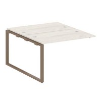 Metal System Style БО.ПРС-СП-2.2 (Дуб Наварра/мокко) Проходной наборный элемент рабочей станции на О-образном м/к (проходная опора Б.ОСП-147, две столешницы, два комплекта траверс)