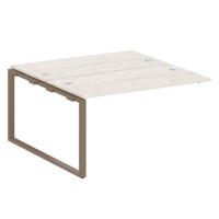 Metal System Style БО.ПРС-СП-2.3 (Дуб Наварра/мокко) Проходной наборный элемент рабочей станции на О-образном м/к (проходная опора Б.ОСП-147, две столешницы, два комплекта траверс)