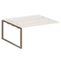 Metal System Style БО.ПРС-СП-2.4 (Дуб Наварра/мокко) Проходной наборный элемент рабочей станции на О-образном м/к (проходная опора Б.ОСП-147, две столешницы, два комплекта траверс)