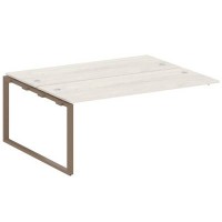 Metal System Style БО.ПРС-СП-2.5 (Дуб Наварра/мокко) Проходной наборный элемент рабочей станции на О-образном м/к (проходная опора Б.ОСП-147, две столешницы, два комплекта траверс)