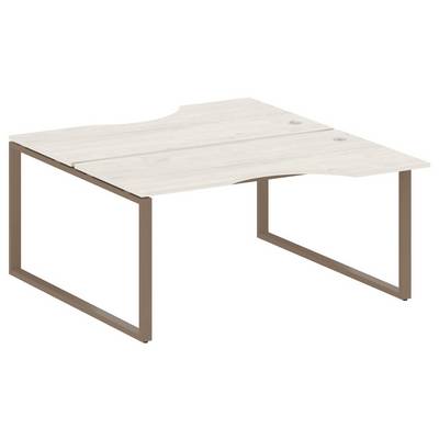 Metal System Style БО.РАС-СА-2.1 (Дуб Наварра/мокко) Рабочая станция криволинейная на О-образном м/к