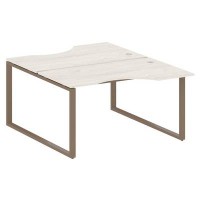 Metal System Style БО.РАС-СА-2.2 (Дуб Наварра/мокко) Рабочая станция криволинейная на О-образном м/к