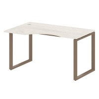 Metal System Style БО.СА-2 Л (Дуб Наварра/мокко) Стол криволинейный левый на О-образном м/к