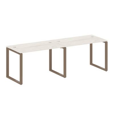 Metal System Style БО.СМ-2.2 (Дуб Наварра/мокко) Рабочая станция на 2 раб.места на О-образном м/к