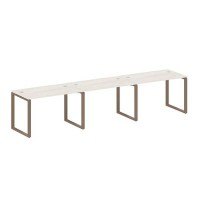 Metal System Style БО.СМ-3.2 (Дуб Наварра/мокко) Рабочая станция на 3 раб.места на О-образном м/к