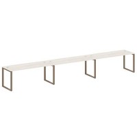 Metal System Style БО.СМ-3.5 (Дуб Наварра/мокко) Рабочая станция на 3 раб.места на О-образном м/к