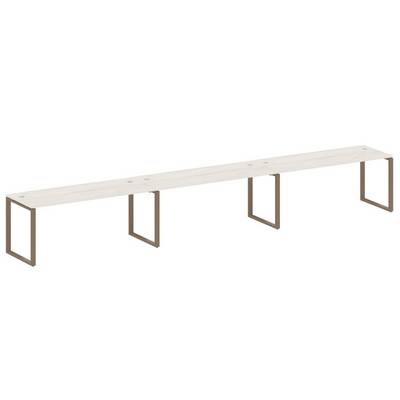 Metal System Style БО.СМ-3.5 (Дуб Наварра/мокко) Рабочая станция на 3 раб.места на О-образном м/к