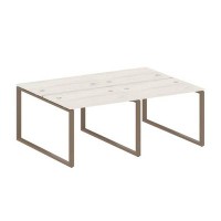 Metal System Style БО.СМ-4.1 (Дуб Наварра/мокко) Рабочая станция на 4 раб.места на О-образном м/к