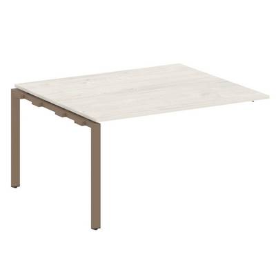 Metal System Style БП.ППРГ-3 (Дуб Наварра/мокко) Проходной наборный элемент переговорного стола на П-образном м/к (проходная опора Б.ОСП-123, столешница, два комплекта траверс)