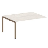 Metal System Style БП.ППРГ-4 (Дуб Наварра/мокко) Проходной наборный элемент переговорного стола на П-образном м/к (проходная опора Б.ОСП-123, столешница, два комплекта траверс)