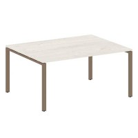 Metal System Style БП.ПРГ-1.4 (Дуб Наварра/мокко) Переговорный стол (1 столешница) на П-образном м/к