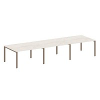 Metal System Style БП.ПРГ-3.3 (Дуб Наварра/мокко) Переговорный стол (3 столешницы) на П-образном м/к