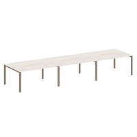 Metal System Style БП.ПРГ-3.4 (Дуб Наварра/мокко) Переговорный стол (3 столешницы) на П-образном м/к