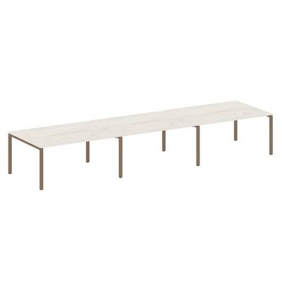 Metal System Style БП.ПРГ-3.4 (Дуб Наварра/мокко) Переговорный стол (3 столешницы) на П-образном м/к