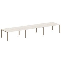 Metal System Style БП.ПРГ-3.5 (Дуб Наварра/мокко) Переговорный стол (3 столешницы) на П-образном м/к