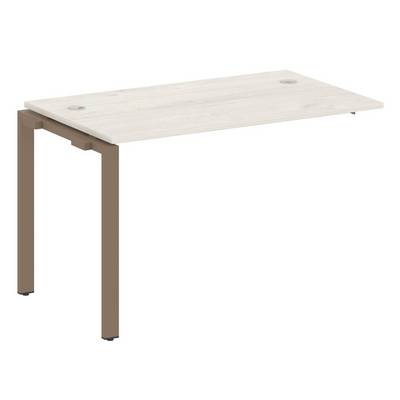 Metal System Style БП.ПРС-СП-1.2 (Дуб Наварра/мокко) Проходной наборный элемент рабочей станции на П-образном м/к (проходная опора Б.ОСП-72, столешница, комплект траверс)