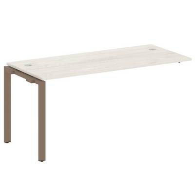 Metal System Style БП.ПРС-СП-1.4 (Дуб Наварра/мокко) Проходной наборный элемент рабочей станции на П-образном м/к  (проходная опора Б.ОСП-72, столешница, комплект траверс)