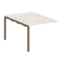 Metal System Style БП.ПРС-СП-2.1 (Дуб Наварра/мокко) Проходной наборный элемент рабочей станции на П-образном м/к  (проходная опора Б.ОСП-147, две столешницы, два комплекта траверс)