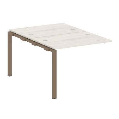 Metal System Style БП.ПРС-СП-2.1 (Дуб Наварра/мокко) Проходной наборный элемент рабочей станции на П-образном м/к  (проходная опора Б.ОСП-147, две столешницы, два комплекта траверс)