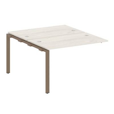 Metal System Style БП.ПРС-СП-2.2 (Дуб Наварра/мокко) Проходной наборный элемент рабочей станции  на П-образном м/к  (проходная опора Б.ОСП-147, две столешницы, два комплекта траверс)