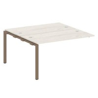 Metal System Style БП.ПРС-СП-2.3 (Дуб Наварра/мокко) Проходной наборный элемент рабочей станции  на П-образном м/к  (проходная опора Б.ОСП-147, две столешницы, два комплекта траверс)