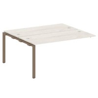 Metal System Style БП.ПРС-СП-2.4 (Дуб Наварра/мокко) Проходной наборный элемент рабочей станции  на П-образном м/к  (проходная опора Б.ОСП-147, две столешницы, два комплекта траверс)