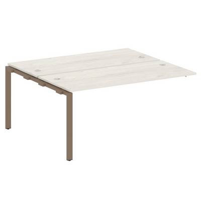 Metal System Style БП.ПРС-СП-2.4 (Дуб Наварра/мокко) Проходной наборный элемент рабочей станции  на П-образном м/к  (проходная опора Б.ОСП-147, две столешницы, два комплекта траверс)