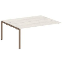 Metal System Style БП.ПРС-СП-2.5 (Дуб Наварра/мокко) Проходной наборный элемент рабочей станции  на П-образном м/к  (проходная опора Б.ОСП-147, две столешницы, два комплекта траверс)