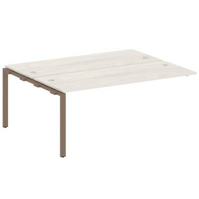 Metal System Style БП.ПРС-СП-2.5 (Дуб Наварра/мокко) Проходной наборный элемент рабочей станции  на П-образном м/к  (проходная опора Б.ОСП-147, две столешницы, два комплекта траверс)